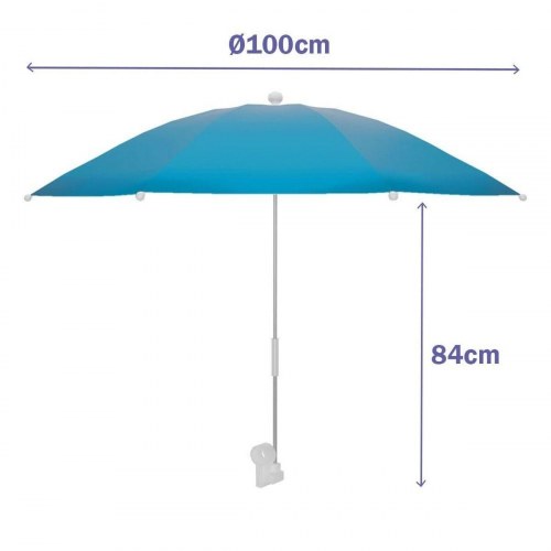 Marbueno Parasol - blå nylon, Ø100 cm