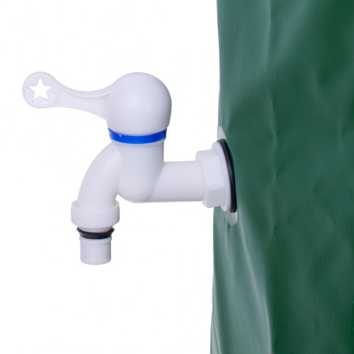 Sammenklappelig regnvandstønde med hane – 500 liter PVC