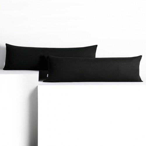 DecoKing AMBER pudebetræk 40×145 cm - sort jersey, klassisk stil (2 stk.)