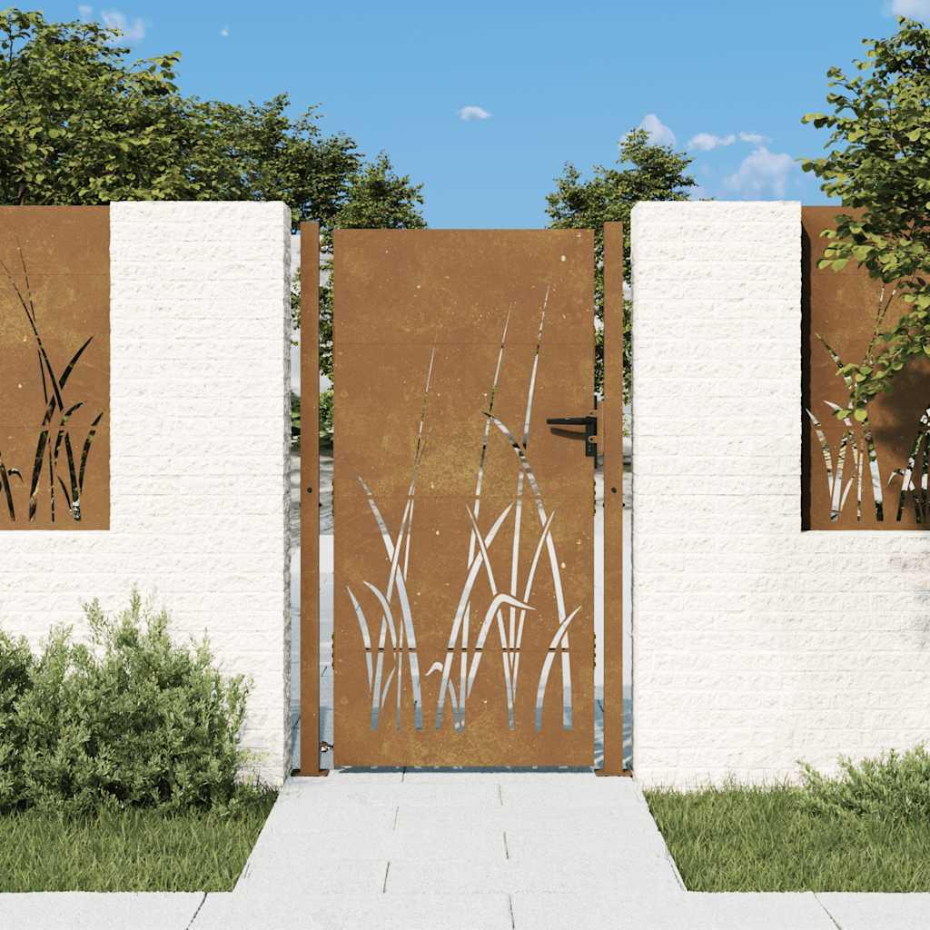 Havelåge 100x200 cm cortenstål græsdesign