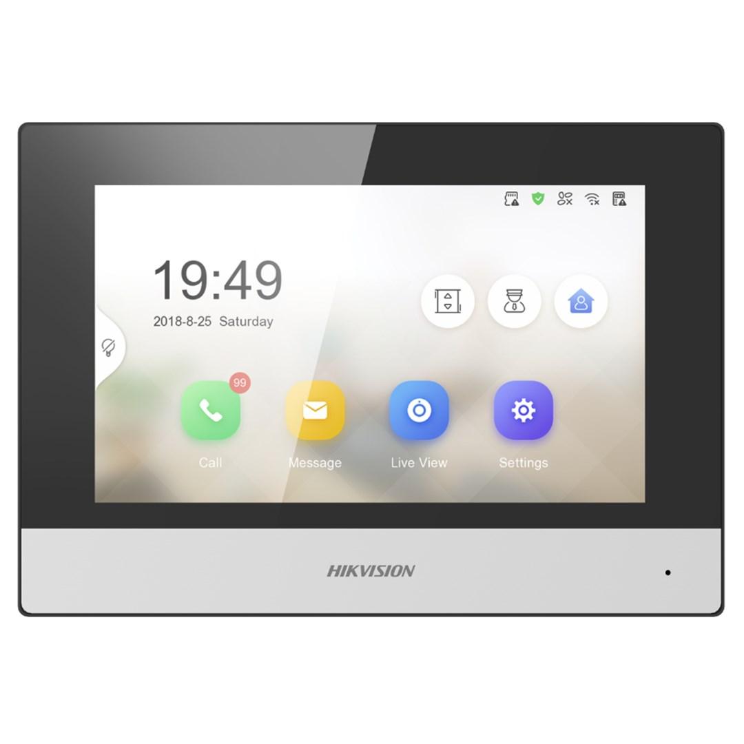 Hikvision DS-KH6320-WTE1 7" video-dørtelefon - sort/sølv