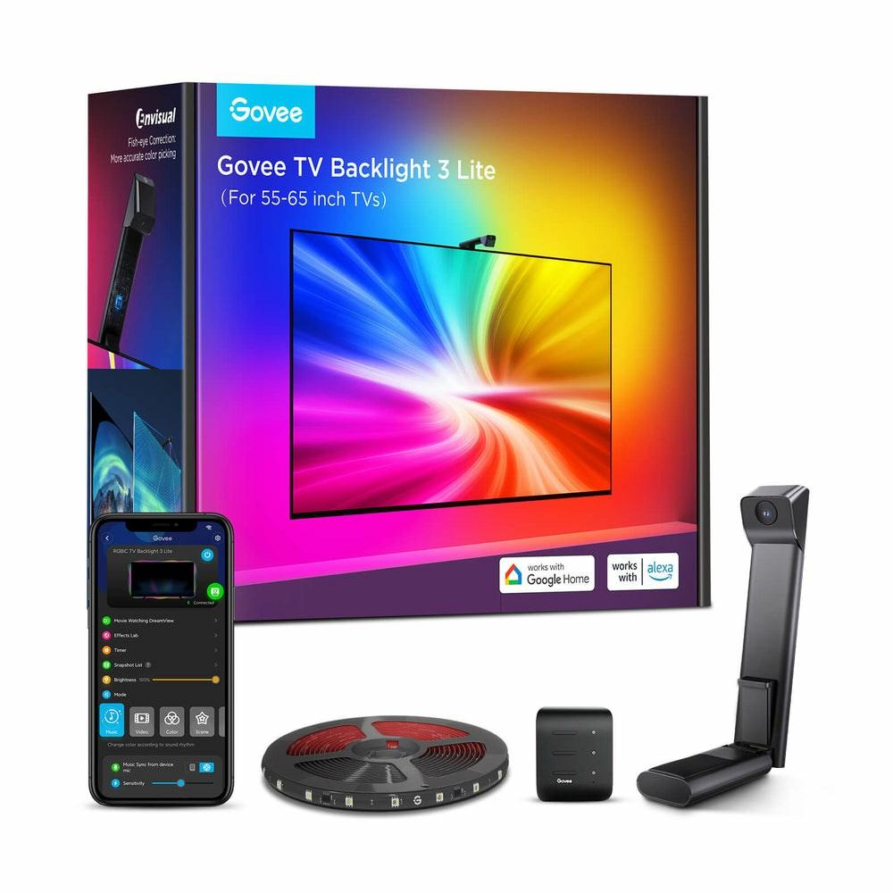 Govee H6099 TV Backlight 3 Lite - LED-bagbelysning til 55-65" TV, RGBICW, Wi‑Fi + Bluetooth billede