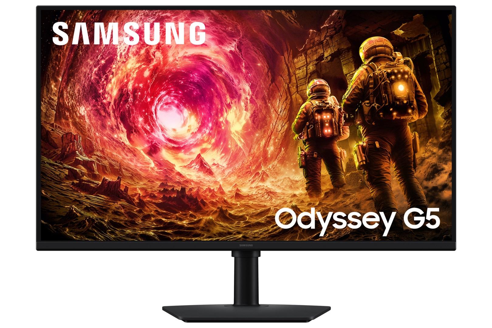 Samsung Odyssey G5 32" gaming-skærm – 2560 × 1440 QHD, 180 Hz, IPS, sort