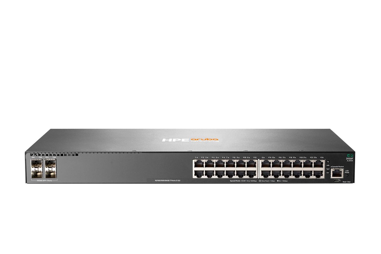 HPE Aruba 2930F 24G 4SFP - administrerbar Gigabit switch billede
