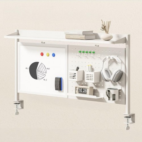 Ergo Office ER-301 W bordskærm/organizer med whiteboard - 111,6 cm, hvid, maks. 10 kg