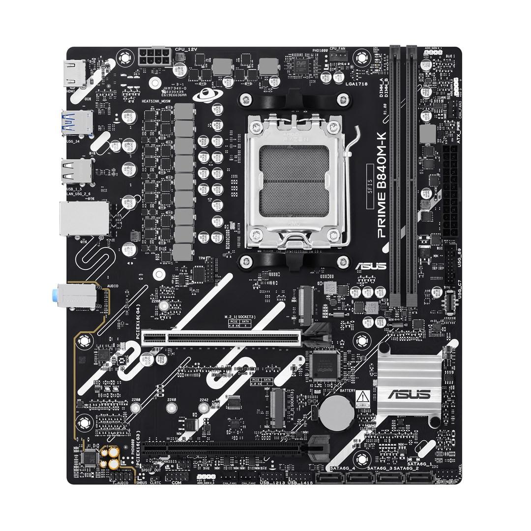 ASUS Prime B840M-K - AMD B840, Socket AM5, micro ATX bundkort billede