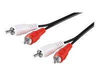 Goobay AVK 128-0050 RCA lydkabel 2x han til 2x han - 50 cm, sort billede