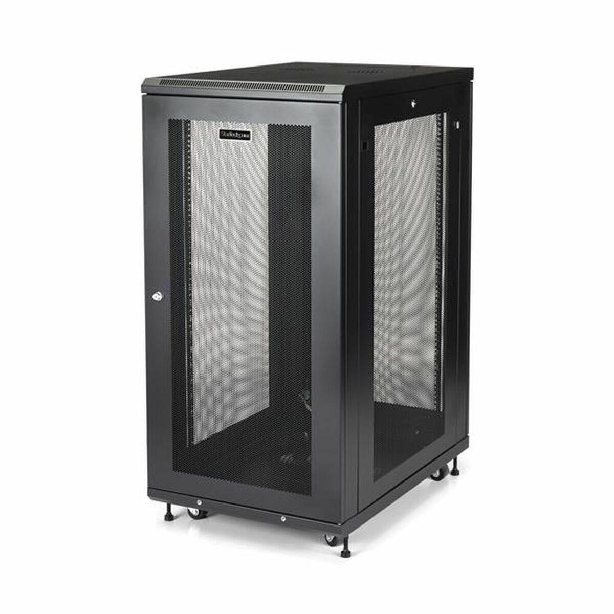 StarTech.com 24U Server Rack Cabinet, 4-Post Adjustable Depth (2" to 30") Network Equipment Rack Enclosure w/Casters/Cable Management/Shelf/Locking