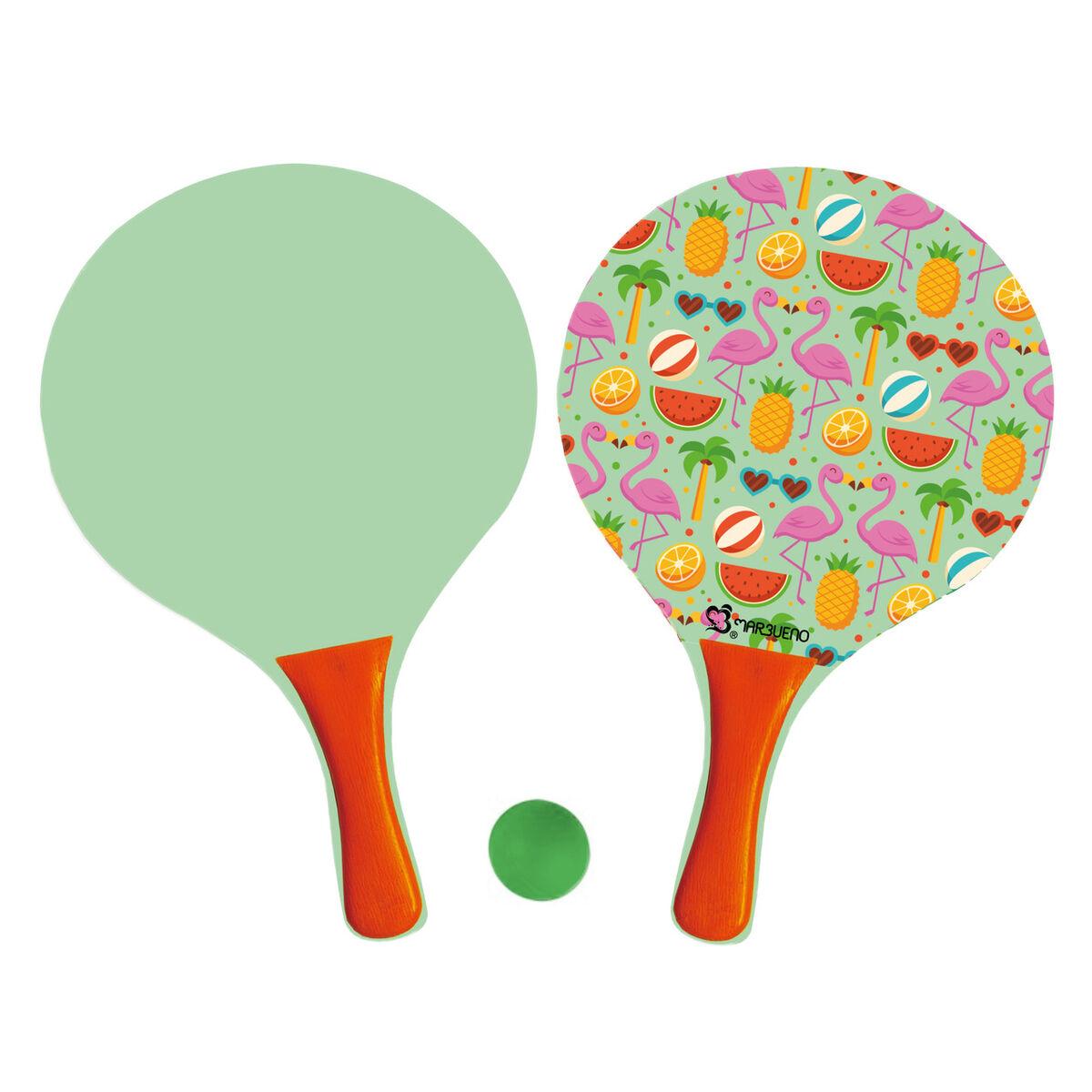 Marbueno strand-battespil - sæt med 2 bat og bold