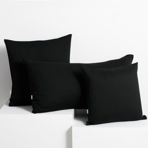 DecoKing Amber pudebetræk 40x40 cm - sort jersey, 2-pak