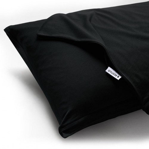 DecoKing Amber pudebetræk 40x120 cm - sort jersey, klassisk stil (2 stk.)