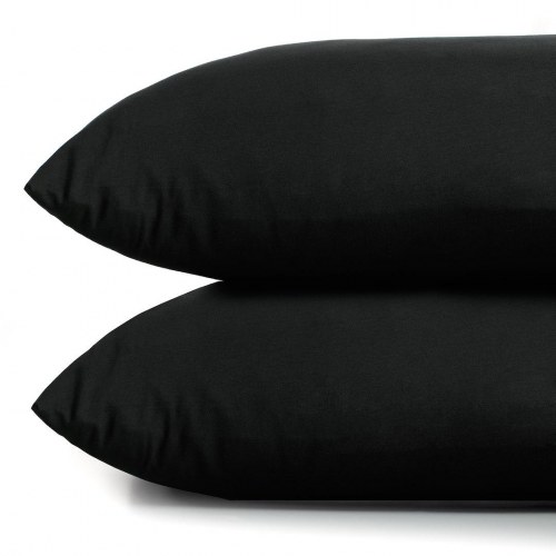 DecoKing Amber pudebetræk 40x120 cm - sort jersey, klassisk stil (2 stk.)