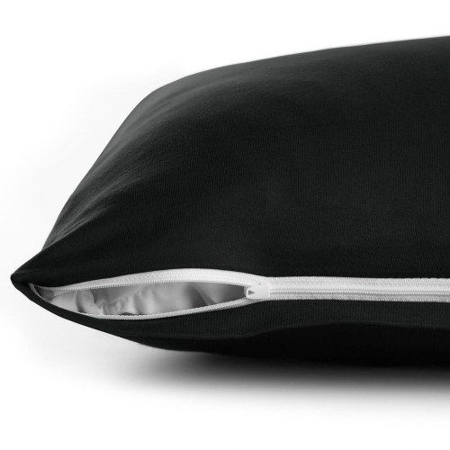 DecoKing Amber pudebetræk 40x120 cm - sort jersey, klassisk stil (2 stk.)