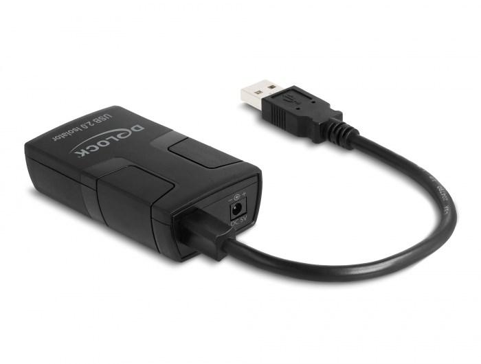 DeLOCK USB 2.0 isolator – Type-A han til hun, 5 kV isolation billede