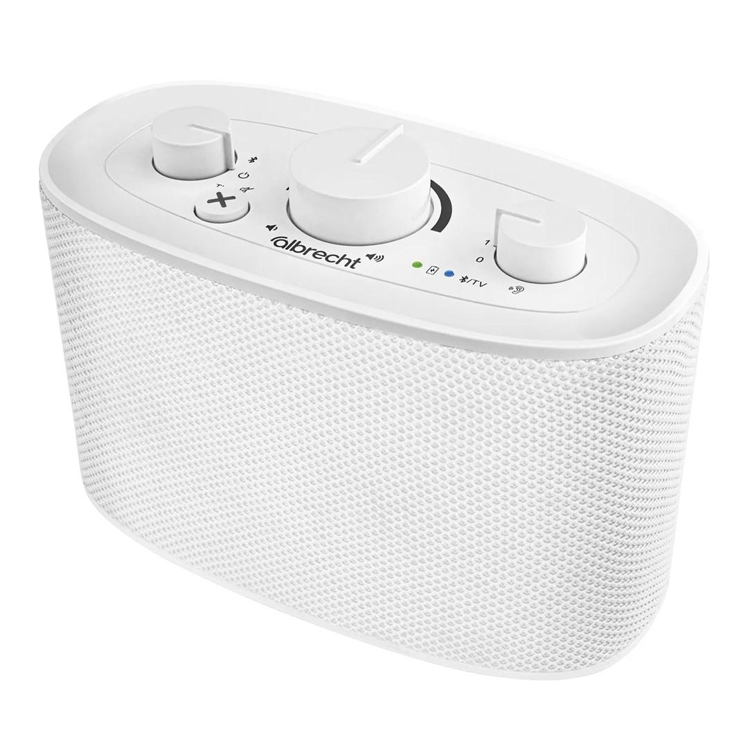 MIDLAND Albrecht Klaro - bærbar stereo-højttaler 4 W, hvid