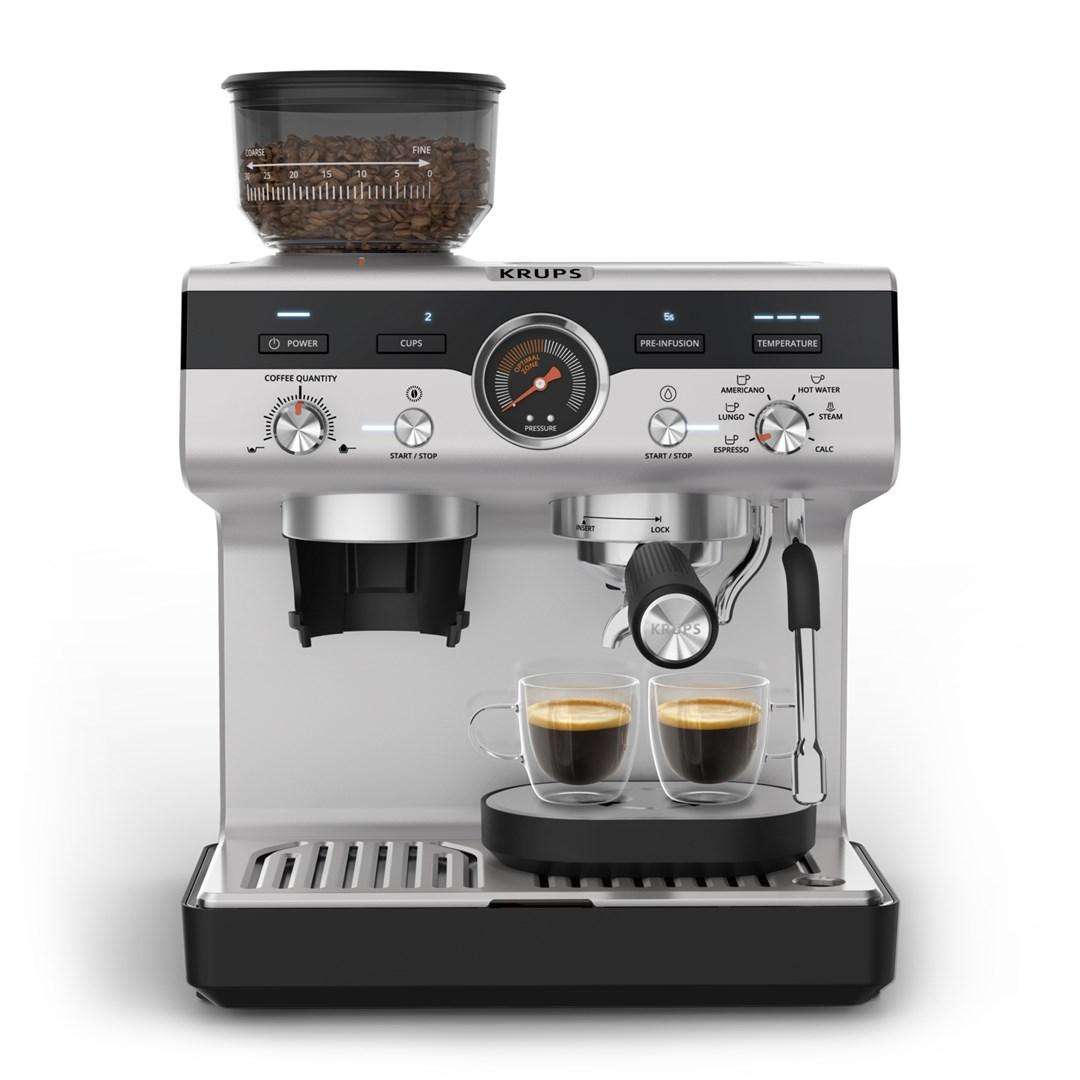Krups Precision XP801T - semi-automatisk espressomaskine med kværn, 3 l billede