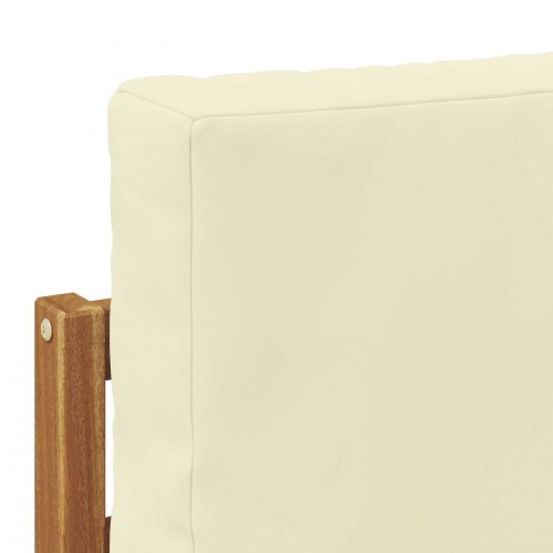 2 Stk Udendørs Mellem Sofa Massivt Akacietræ Naturfarvet