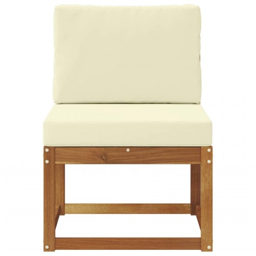 Udendørs Mellem Sofa Massivt Akacietræ Naturfarvet