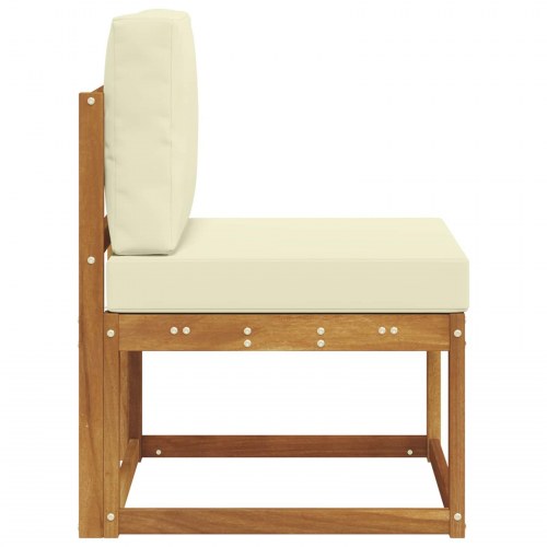Udendørs Mellem Sofa Massivt Akacietræ Naturfarvet