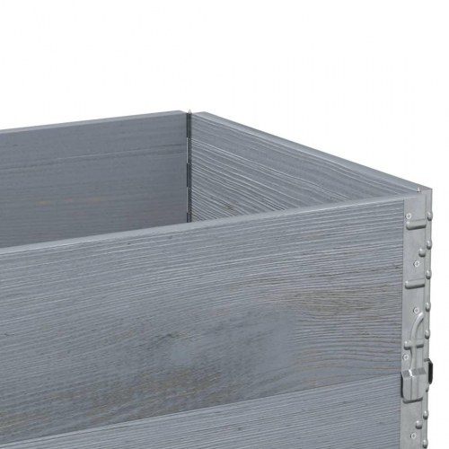 Plantekasse i massivt fyrretræ 100 x 50 cm - grå