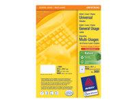 Avery Dennison universallabels - ANSI A Letter 216 × 279 mm, 200 ark, skinnende hvid billede