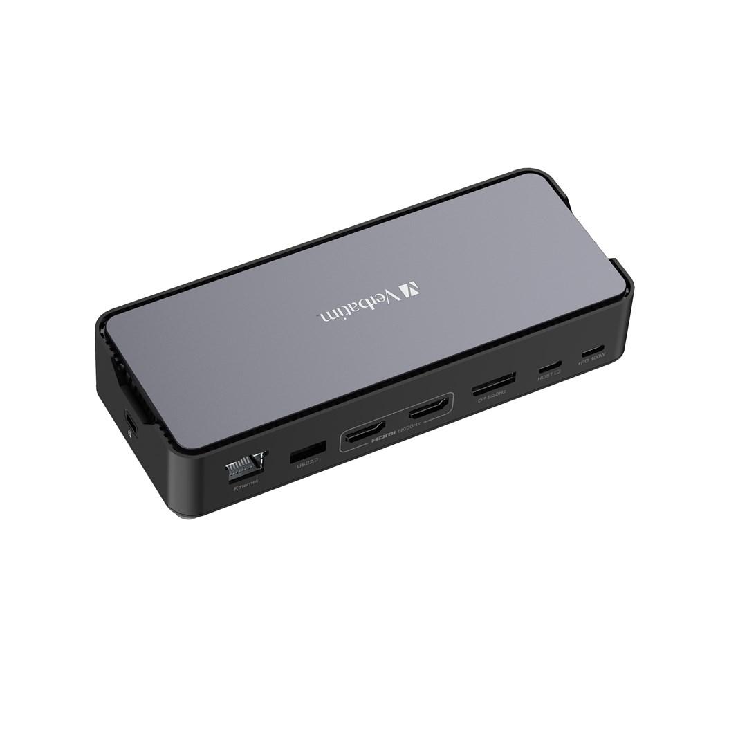Verbatim CDS-15 USB-C dockingstation - sort/grå billede
