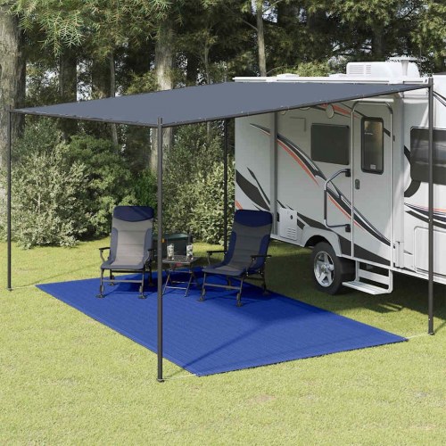 Telttæppe 250 × 350 cm - blå HDPE campingtæppe