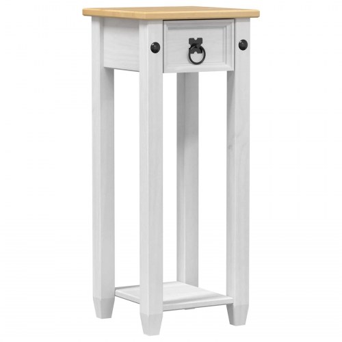 Planteholder Hvid 30 x 30 x 73 cm Massiv fyrretræ