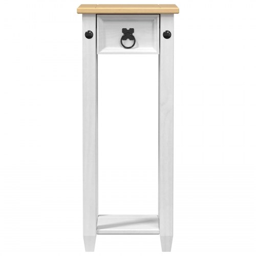 Planteholder Hvid 30 x 30 x 73 cm Massiv fyrretræ