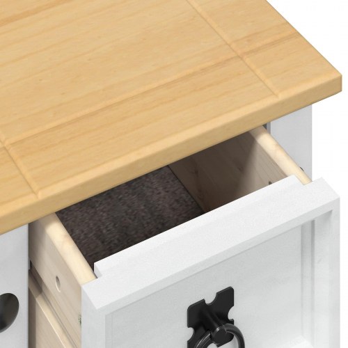 Planteholder Hvid 30 x 30 x 73 cm Massiv fyrretræ