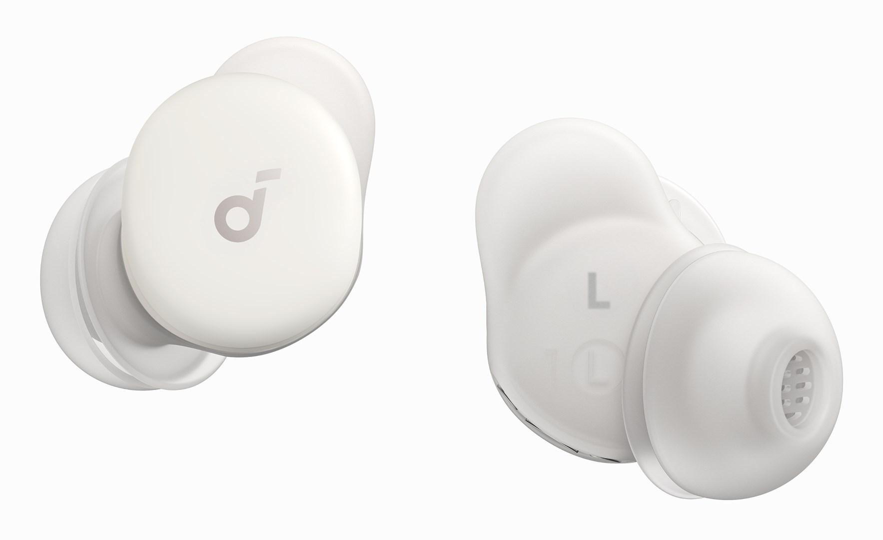 Anker Soundcore Sleep A30 - Ægte trådløse øretelefoner med mik. - i øret - Bluetooth - aktiv støjfjerning - måneskinn hvid