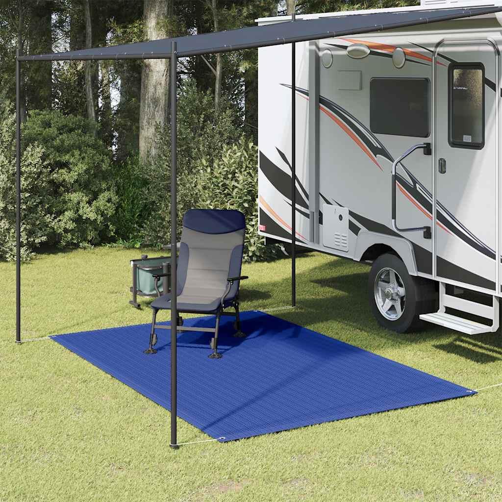 Telttæppe 250x200 cm HDPE blå