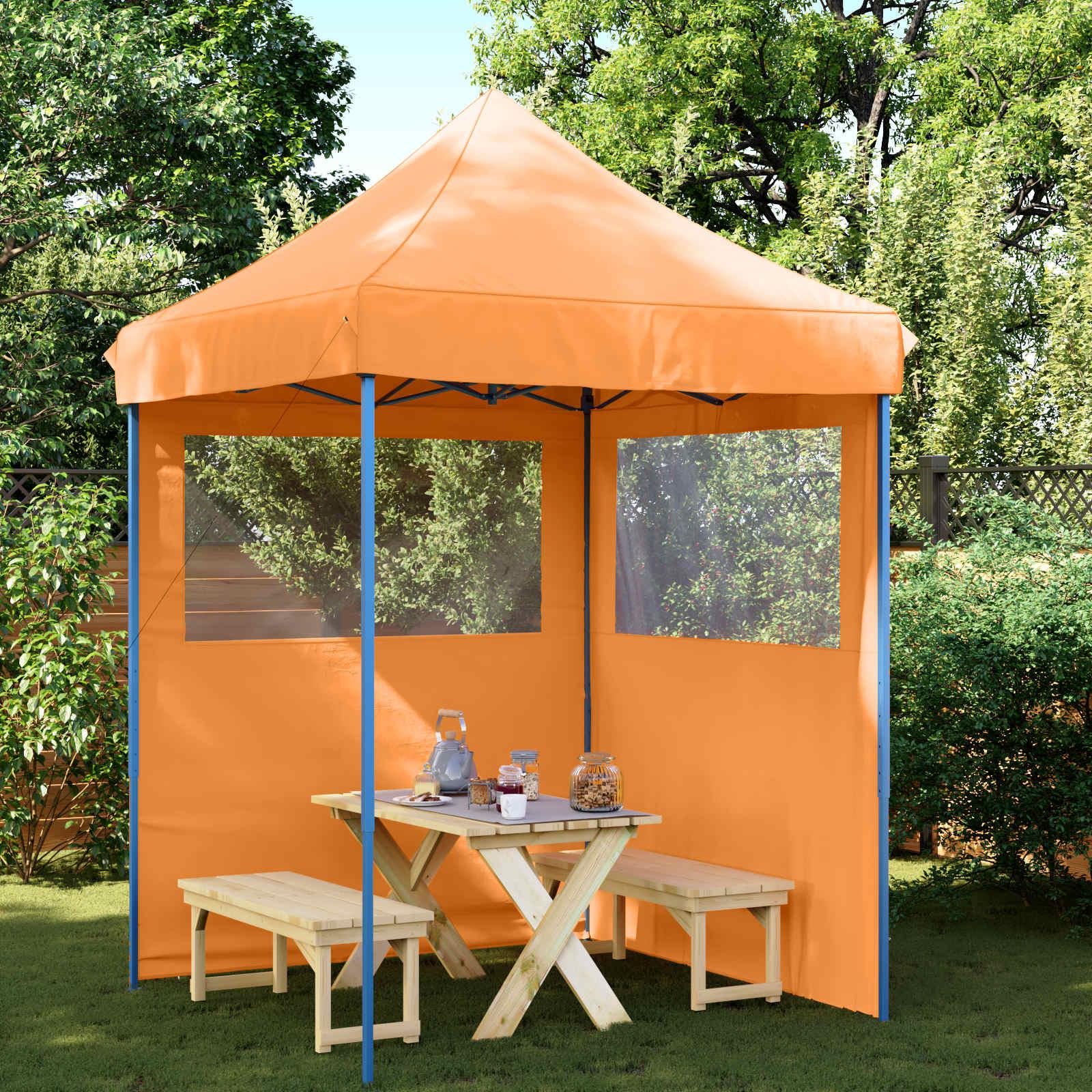 Pop-up festtelt i orange - 200 × 200 �� 306 cm, 600D Oxford med stålkonstruktion