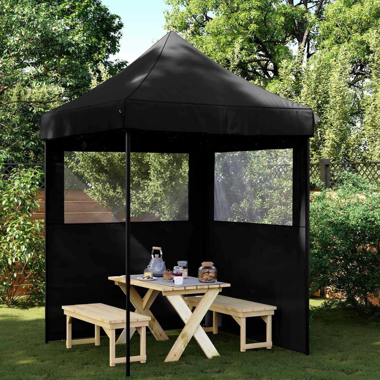 Party Tent Sort 200 x 200 x 306 cm Oxford stof