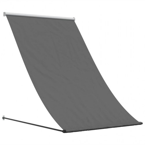 Sammenrullelig markise 100 × 150 cm - stof og stål, antracitgrå