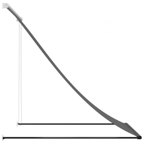 Sammenrullelig markise 100 × 150 cm - stof og stål, antracitgrå
