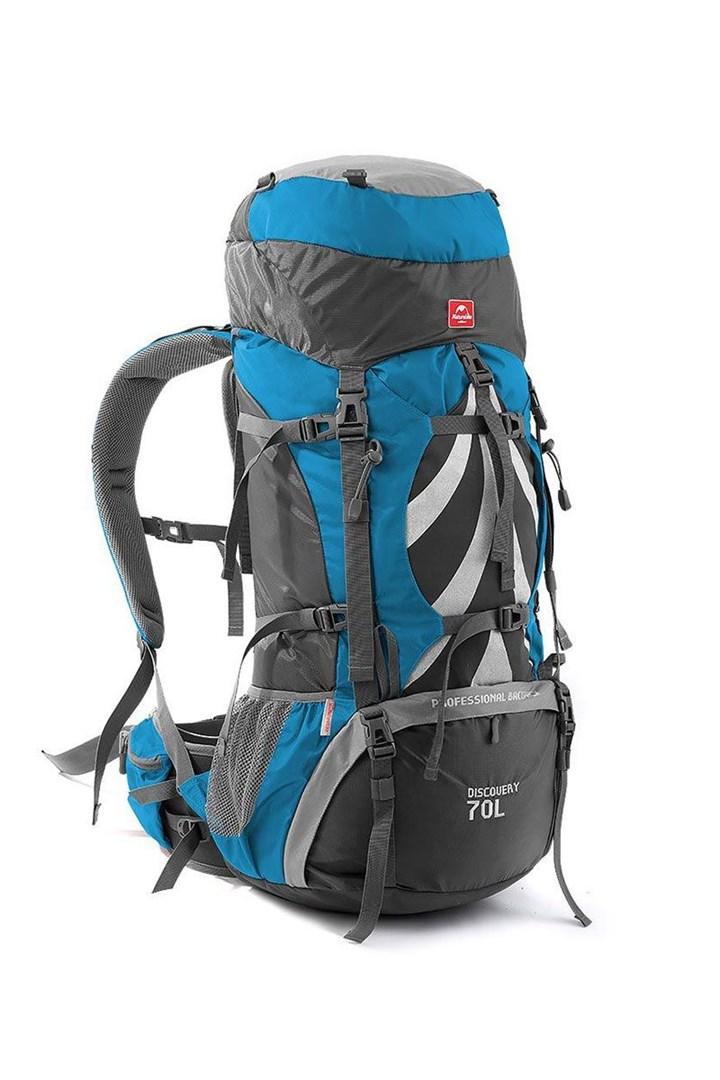 Naturehike Discovery vandrerygsæk 70 + 5 l blå/grå