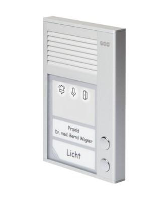 Auerswald TFS Dialog 212 dørtelefon - aluminium, 2 knapper, kablet