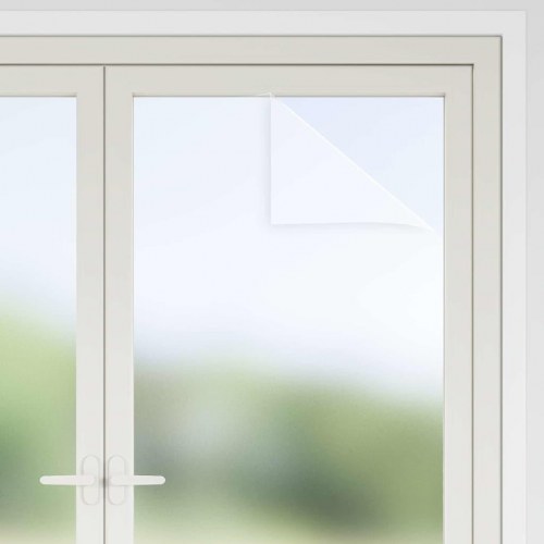 Selvklæbende Vinduesfolie Frostet hvid 90 x 2000 cm PVC