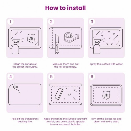 Spejlfilm Sølv 90 x 2000 cm PET