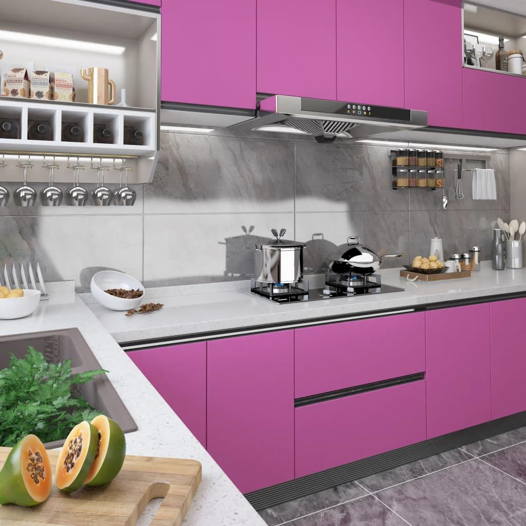 Selvklæbende folie til møbler 500x90 cm PVC lilla højglans