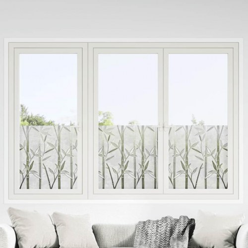 Vinduesfolie 2 stk. med bambusmønster i matteret PVC 60 x 500 cm