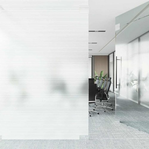 Vinduesfolie stribet PVC matteret - 60 × 2000 cm selvklæbende