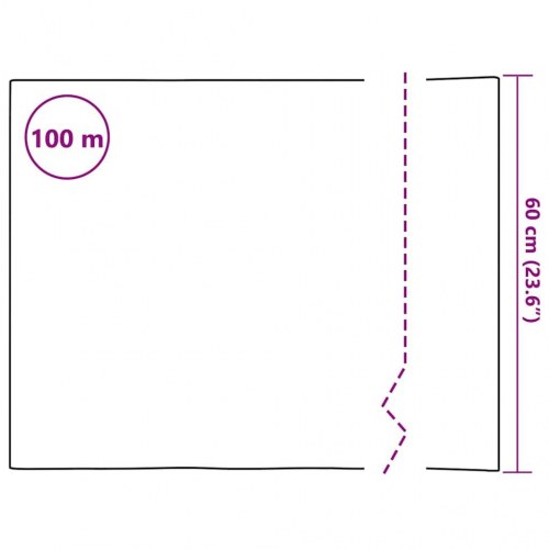 Vinduesfolie stribet PVC matteret - 60 × 2000 cm selvklæbende