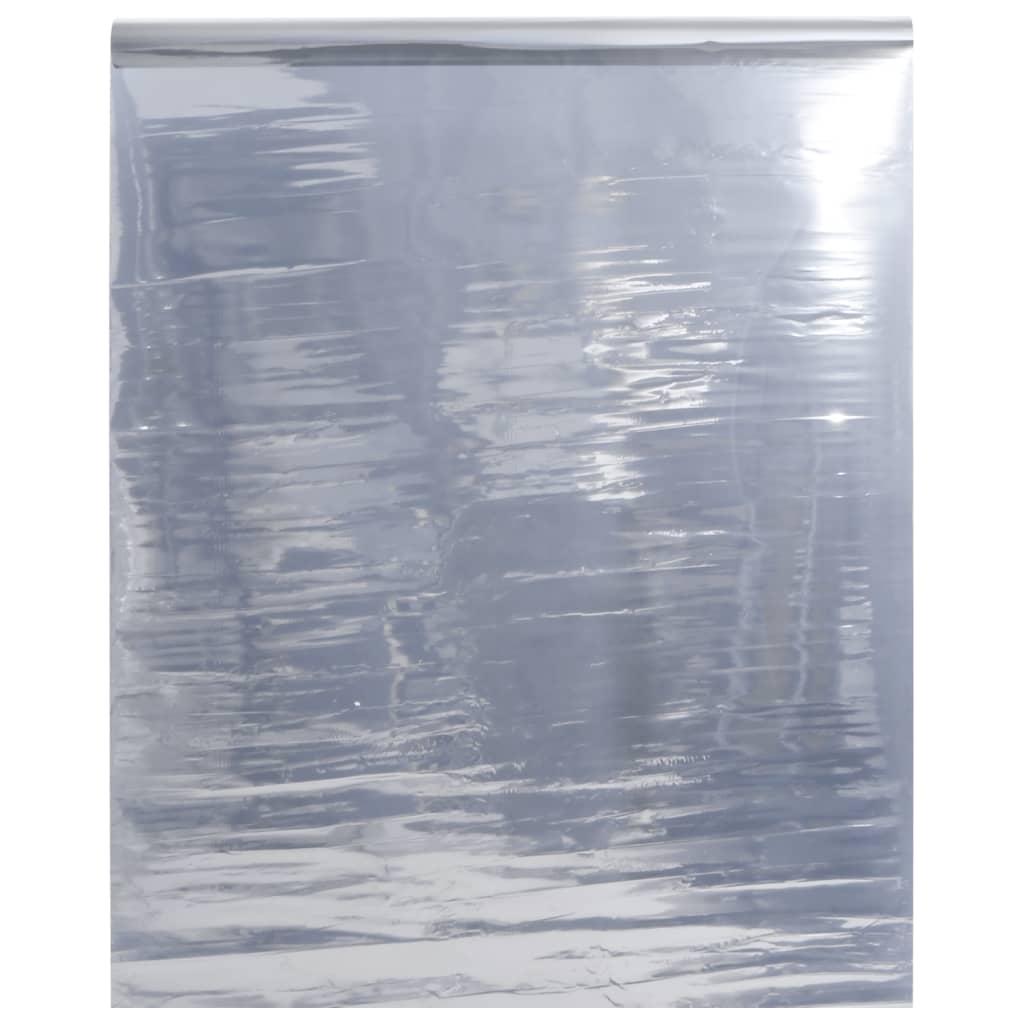 Solfilm til vinduer 60 x 1.000 cm reflekterende effekt PVC sølvfarvet