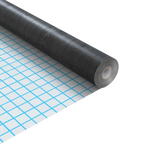 Selvklæbende folie til møbler 2 stk. 500x90 cm PVC mørkt træ