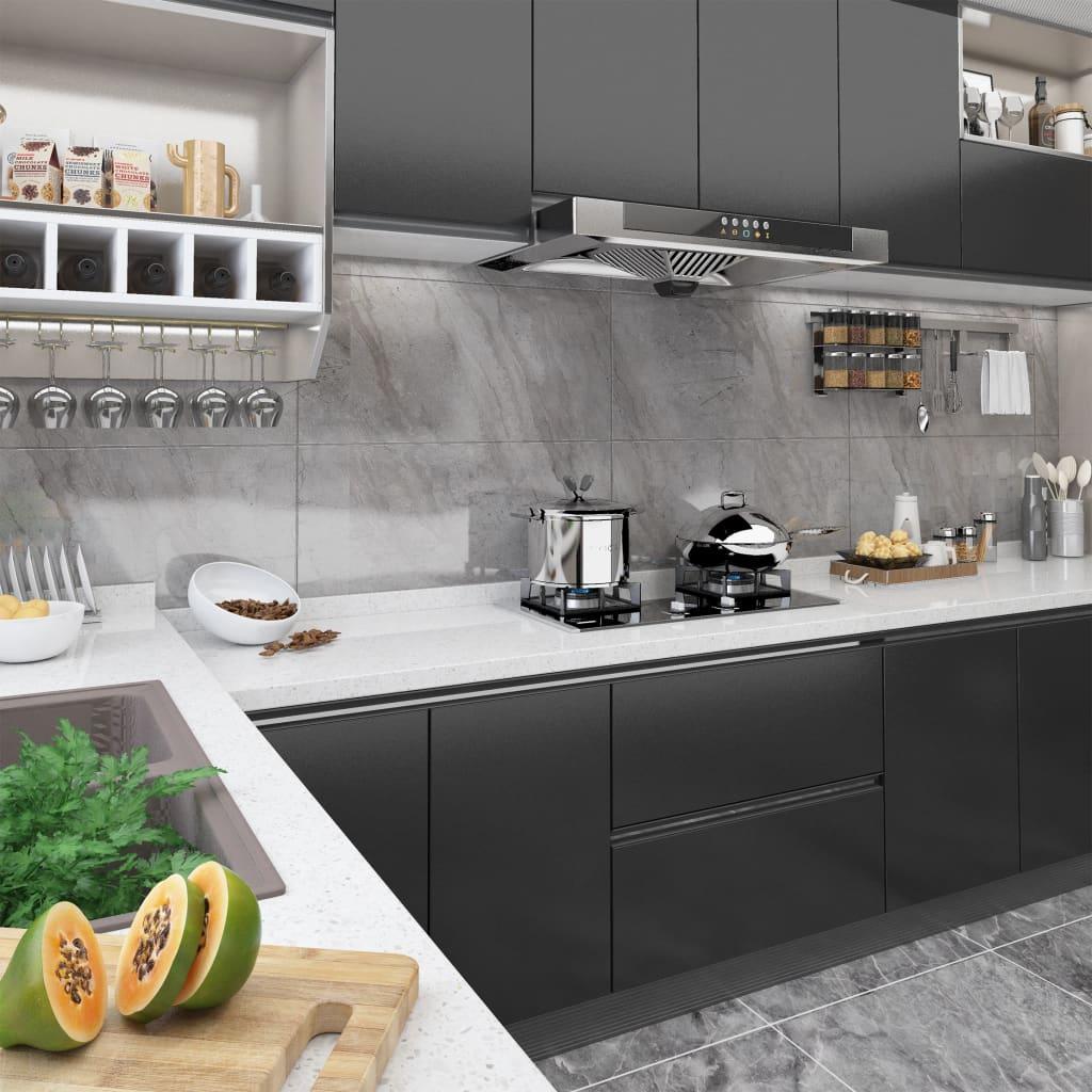 Selvklæbende folie til møbler 500x90 cm PVC sort billede