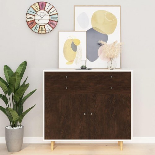 Selvklæbende folie til møbler 500x90 cm PVC mørk eg