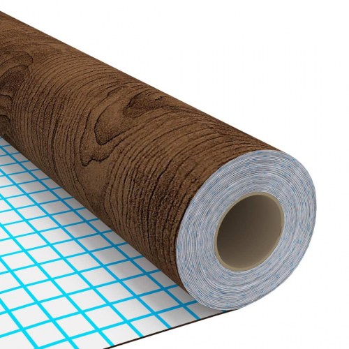 Selvklæbende folie til møbler 500x90 cm PVC mørk eg