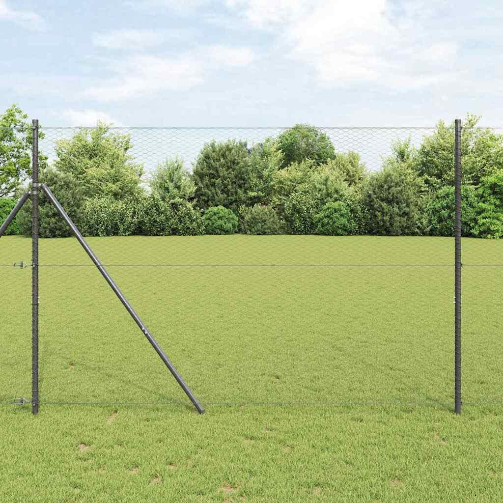 Hexagon Hegn Grå 1,5 x 10 m PVC